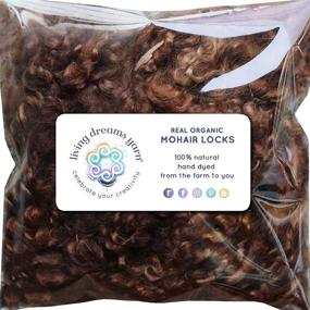 img 4 attached to 🧶 Premium Organic Hand-Dyed Brown KID MOHAIR LOCKS Wool Fiber - Ideal for Doll Hair, Wigs, Felting, Blending, Spinning, and Wall Hangings - 1 Ounce