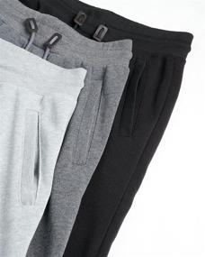 img 3 attached to 👖 Harvic Galaxy Active Fleece Jogger Sweatpants - Women's 3 Pack (Size: S-XL)