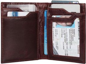 img 1 attached to Genuine Leather Crafted Minimalist Blocking Men's Accessories in Wallets, Card Cases & Money Organizers