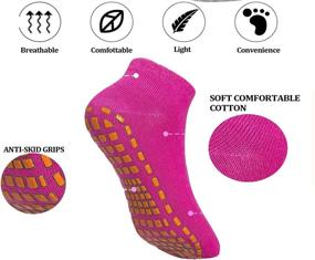 img 3 attached to Highly Slip-Resistant Trampoline Ankle Grip Socks - Set of 5 Pairs for Boys, Girls, Toddlers, and Kids