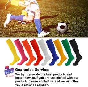 img 1 attached to 2-10 Pairs of Three Street Unisex Knee High Solid Sport Tube Compression Soccer Socks