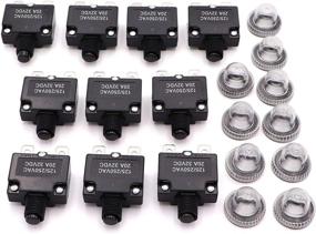 img 4 attached to 💡 10PCS 20Amp Circuit Breakers by Fuzbaxy with Push Button Reset, Quick Connect Terminals, Waterproof Button Cap