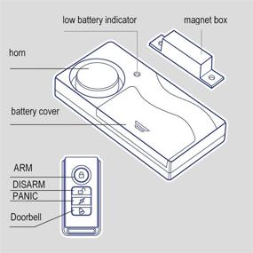 img 2 attached to HENDUN Wireless Door Alarm with Remote Control, Open Window Alarms, Home Security Sensor, Pool Alarm for Child Safety, Prevent Robbery (Pack of 2)