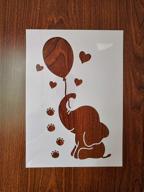🐘 adorable elephant calf balloon stencil for diy shirts and baby room wall painting logo