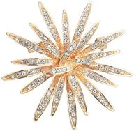 women's gyayu gold tone brooch pins with austria rhinestone crystal accents - stylish jewelry logo