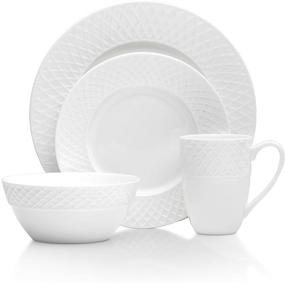 img 4 attached to 🍽️ Mikasa 5-Piece Trellis Dinnerware Set