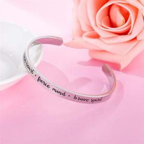 img 3 attached to CERSLIMO Bracelets: Empowering Graduation Gifts for Women, Teens, and Girls - Personalized Inspire Quotes Cuff Bangle Friendship Jewelry - Uplifting Encouragement Gift for Her