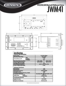 img 1 attached to 🔊 Jensen JWM41 2-зонная стереосистема настенного монтажа с 2 динамиками | AM/FM, DVD, CD, USB, Bluetooth | Выходная мощность динамиков 4X 6 ватт | Воспроизведение CD, DVD, MP3, WMA и многое другое