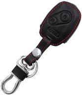 honda 2+1 buttons keyless entry remote key fob skin cover - durable black leather protector case logo