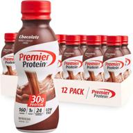 🥤 "premier protein shake - boost immunity with 30g protein, 1g sugar, 24 essential nutrients, chocolate flavor - 12 pack of 11.5 fl oz bottles logo