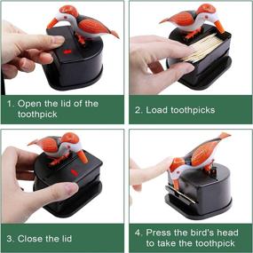 img 3 attached to Jucaifu Toothpick Dispenser Creative Push Type