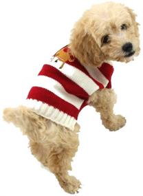 img 3 attached to 🐶 NACOCO Christmas Dog Sweater with Elk Bells - Ideal for Small Dogs and Cats - Perfect for Halloween and Reindeer Themed Outfits