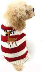img 4 attached to 🐶 NACOCO Christmas Dog Sweater with Elk Bells - Ideal for Small Dogs and Cats - Perfect for Halloween and Reindeer Themed Outfits