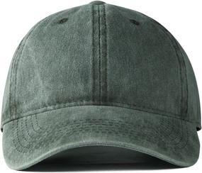 img 3 attached to 🧢 Unisex Plain Cotton Adjustable Washed Twill Low Profile Baseball Cap Hat by Edoneery (A1008)