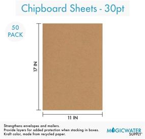 img 3 attached to 📦 50 Chipboard Sheets 11 x 17 inch - 30pt Medium Weight Brown Kraft Cardboard for Scrapbooking & Picture Frame Backing, 0.030 Caliper Thick Paper Board by MagicWater Supply