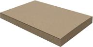 📦 50 chipboard sheets 11 x 17 inch - 30pt medium weight brown kraft cardboard for scrapbooking & picture frame backing, 0.030 caliper thick paper board by magicwater supply logo