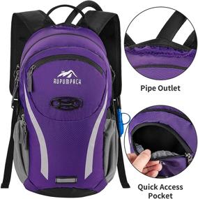 img 3 attached to 🥤 RUPUMPACK Hydration Pack: 2L Water Bladder Backpack for Active Men, Women, and Kids - Ideal for Cycling, Biking, Hiking, and Running