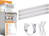 🔦 black+decker leduc9-3wk led under cabinet kit: motion sensor, dimmable accent lighting for kitchen - easy install, warm glow, 3-bar, 9" length логотип