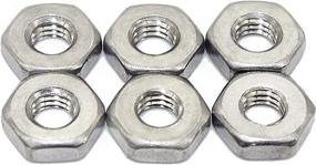 img 2 attached to 🔩 100 Pcs 8-32 Coarse Thread Hex Nut, 18-8 Stainless Steel, Silver Tone Hexagon Nut - High-Quality and Durable