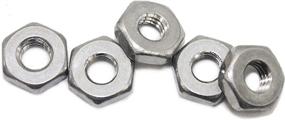 img 1 attached to 🔩 100 Pcs 8-32 Coarse Thread Hex Nut, 18-8 Stainless Steel, Silver Tone Hexagon Nut - High-Quality and Durable