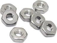 🔩 100 pcs 8-32 coarse thread hex nut, 18-8 stainless steel, silver tone hexagon nut - high-quality and durable logo