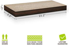 img 3 attached to 🐱 Uniquely Crafted Espresso Way Basics Cat Scratcher Floating Wall Shelf: Sustainable, Non-Toxic zBoard Paperboard Design