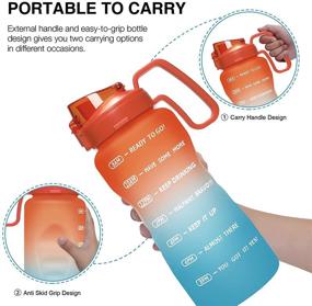 img 2 attached to 💧 Gallon Water Bottle with Straw: KEEPTO Motivational Jug, BPA Free & Convenient Handle