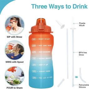 img 3 attached to 💧 Gallon Water Bottle with Straw: KEEPTO Motivational Jug, BPA Free & Convenient Handle