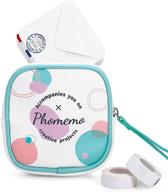👜 phomemo protective carry bag for m110/d30/p12 label maker and m02/m02s/m02 pro/t02 mini photo pocket printer: waterproof pu leather bag for wireless thermal printer and self-adhesive paper. multi-purpose snack bag, fashionable purse, women's wallet handbag. perfect gift for friends, families, parents, colleagues, and wife. logo