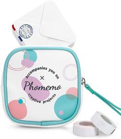 img 4 attached to 👜 Phomemo Protective Carry Bag for M110/D30/P12 Label Maker and M02/M02S/M02 Pro/T02 Mini Photo Pocket Printer: Waterproof PU Leather Bag for Wireless Thermal Printer and Self-Adhesive Paper. Multi-purpose Snack Bag, Fashionable Purse, Women's Wallet Handbag. Perfect Gift for Friends, Families, Parents, Colleagues, and Wife.