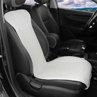 🚗 xhyang universal breathable pu leather car seat protector: white front seat covers with anti-slip cushions - ultimate protection for 95% car seats logo