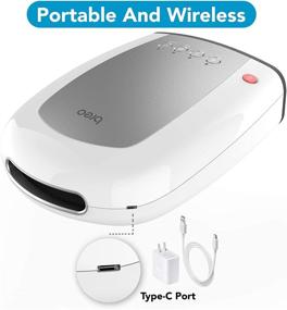 img 3 attached to 👐 Breo iPalm520e Hand Massager: Electric Palm Massage Machine with Air Pressure, Heat Compression, Rechargeable - Ideal for Cold Hands, Arthritis, Carpal Tunnel, Strain, Fatigue, and Pain Relief