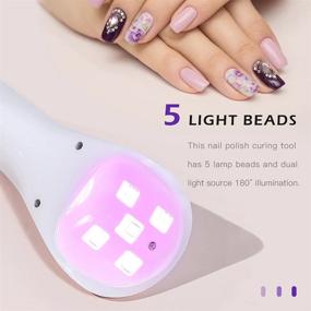 img 1 attached to 💅 Mini Wireless UV Nail Lamp, Handheld LED Nail Light, Rechargeable Portable Nail Dryer, Fast-dry Nail Polish Curing Lamp, Dolphin-shaped Nail Dryer Machine for DIY & Salon Manicure