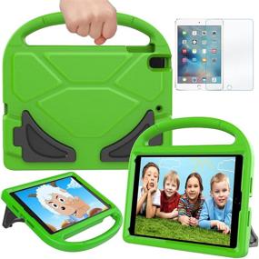 img 4 attached to 📱 RTOBX iPad 6th/5th Generation Case: Durable Shockproof Green Cover with Screen Protector - Perfect for Kids