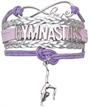 gymnastics bracelet infinity jewelry gymnast logo