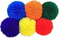 6 pack soft fleece balls rainbow logo