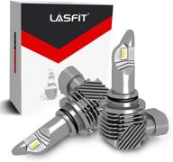 💡 лампы lasfit 9005 led, лампа led 9005/hb3 без вентилятора в стиле галогена, беспроводные 6000k ксеноново-белые, комплект конверсии все в одном с совместимостью plug-n-play логотип