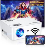 📽️ enhanced full hd 1080p mini wifi projector for outdoor movies, with wireless video streaming, 300" display & zoom - ideal for home theater, tv stick, ios android pc ps4 hdmi usb compatible logo