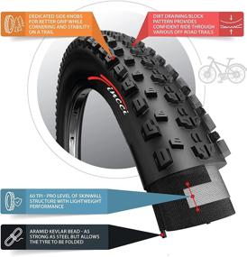 img 3 attached to Fincci 26 x 1.95 Inch Foldable All Mountain Enduro Tires for MTB Hybrid Bike - Pack of 2