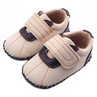 👶 lidiano baby boy toddler dull polish non-slip rubber sole sneakers - available in sizes 0-18 months, beige (0-6 months version) logo