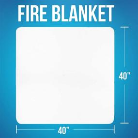 img 2 attached to 🔥 JJ CARE Fire Blanket for Home - 40"x40" w/ Hooks, Gloves, Suppression for Emergency Use - White