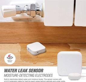 img 2 attached to Fox&Summit WiFi Water Leak Sensor with Chime | Battery Operated Smart Sensor | WiFi Enabled Water Leak Detector Alarm | No Hub Required