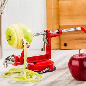 img 1 attached to 🍏 Efficient Met Lux Apple Peeler Slicer Corer - Heavy-Duty Apple Machine with Suction Base - Durable Stainless Steel - Perfect for Apples, Potatoes, or Pears - Adjustable Blade - Restaurantware