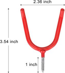 img 3 attached to 🔧 8-предметный набор крючков для садового инструмента, полезные U-образные крючки для крепления на стену, держатель для лопат и граблей, органайзер для гаража и мастерской