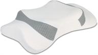 coolux memory foam pillow: ultimate neck pain support for all sleepers - back, stomach, side sleepers (whitegrey) logo