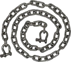 img 4 attached to 🚤 Premium Marine Grade 316SS Boat Anchor Chain by Rainier Supply Co - 6ft x 5/16" and 4ft x 1/4" Sizes - Stainless Steel with Oversized Shackles - Ideal Boat Accessories