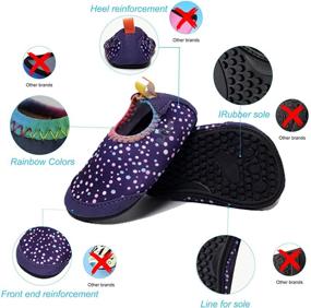 img 2 attached to 🌈 Rainbow Girls' Toddler Barefoot Shoes for Indoor/Outdoor Activities