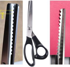 img 2 attached to ✂️ NEJLSD Scalloped Pinking Shears for Fabric - Professional Zig Zag Sewing Scissors with Stainless Steel Handle - 5mm Craft Scissors for Dressmaking