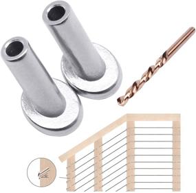 img 4 attached to 🔒 Premium T316 Marine Grade Stainless Steel Angle Beveled Protector Sleeves for Wire Rope Cable Railing - 40 Pack with Free Drill Bit