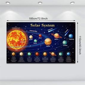 img 3 attached to 🌌 Solar System Decorations: Large Fabric Outer Space Poster Banner for Kids' Space Birthday Party, Planets Theme Backdrop & Educational Supplies - 72.8x43.3 Inch